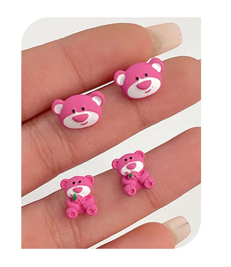 Lotso Sweet stereo Earrings Fashion delicate girl stud set Jewelry Birthday gift